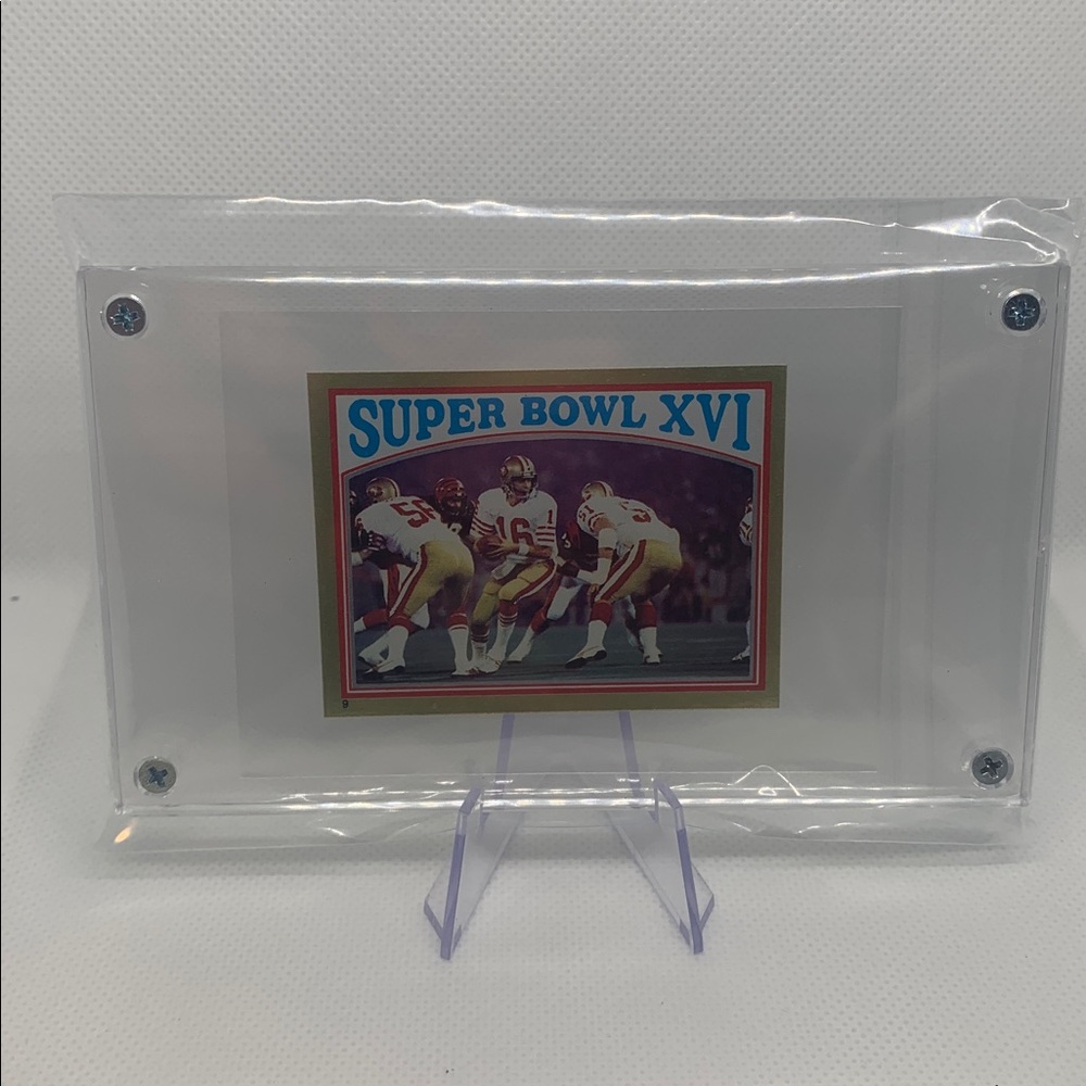 Joe Montana 1982 Super Bowl XVI Gold Foil Topps San Francisco 49ers HOF QB!!